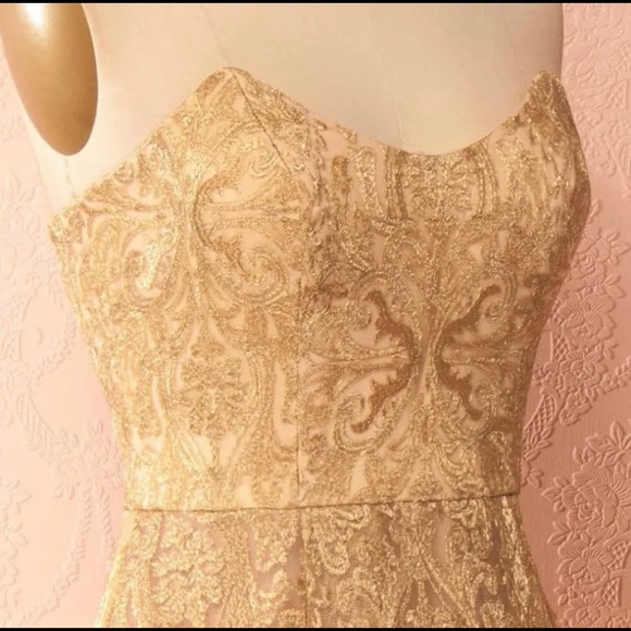 Opulent Gold Prom Dress - Picture 4 of 5